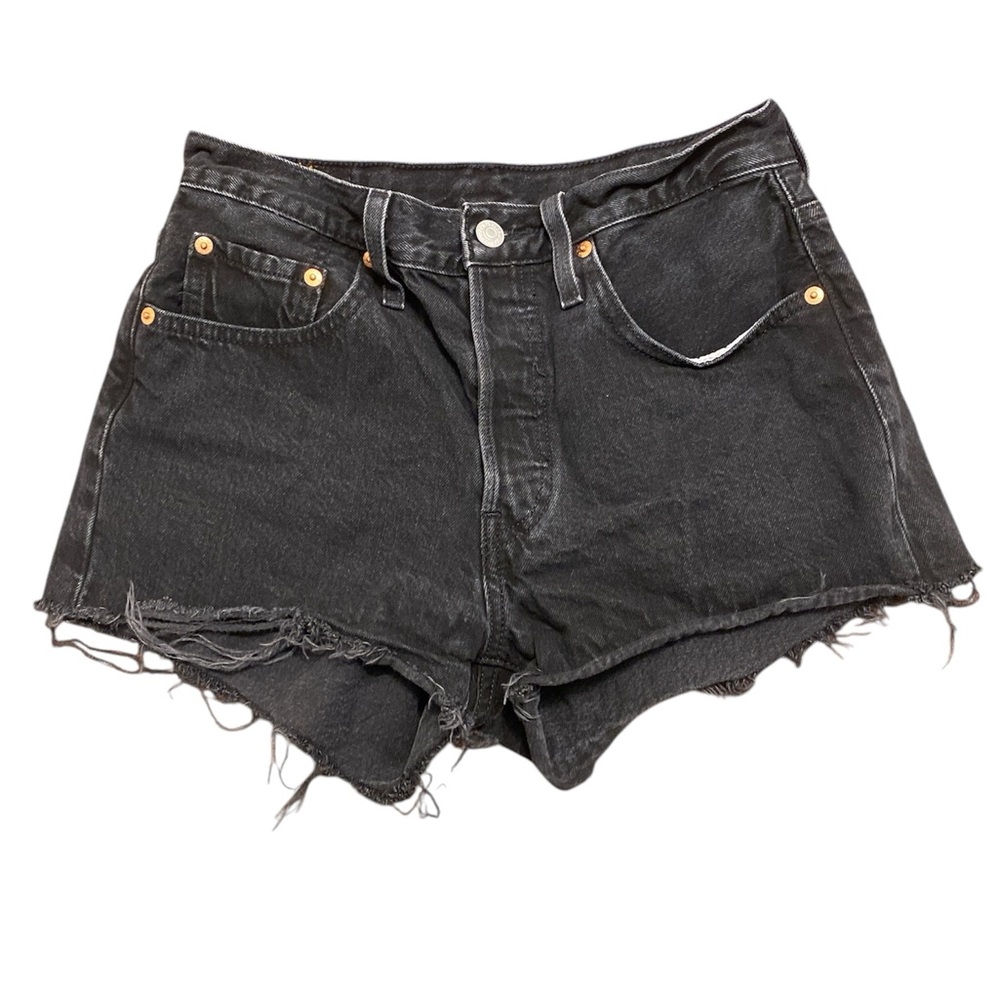 Levi's 501 Original Jean Shorts Lunar Black Size 26